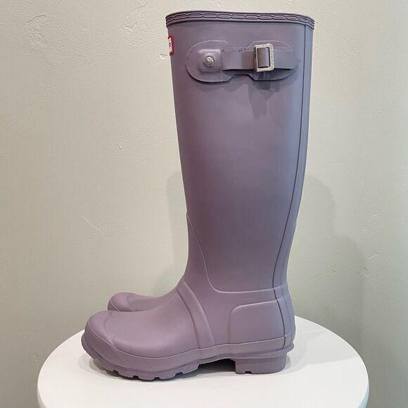 Hunter Original Tall Thunder Cloud Purple Women's Boots - Size: 7 - Picture 3 of 12
